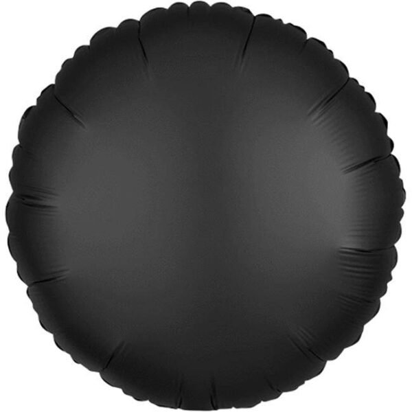 124005397-1-4.jpg Black Round Satin Foil Balloon 18 inch