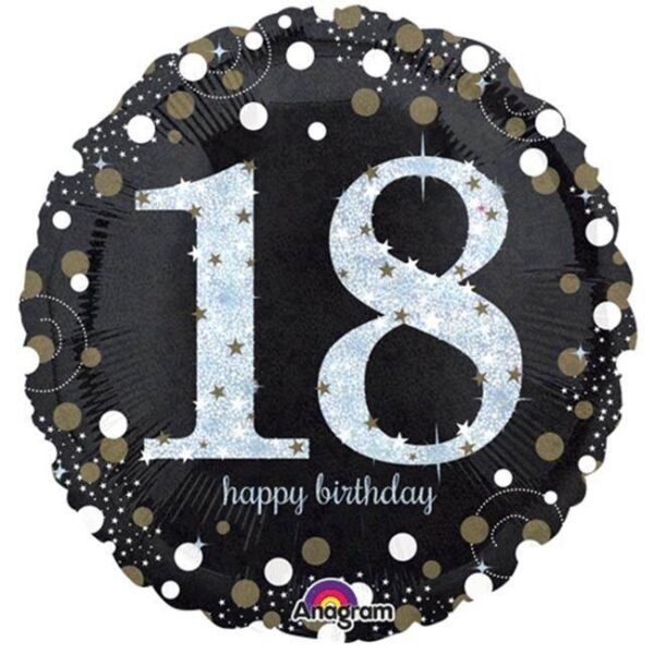 125356407-1-4.jpg 18th Sparkling Birthday Foil Balloon, 18 Inches