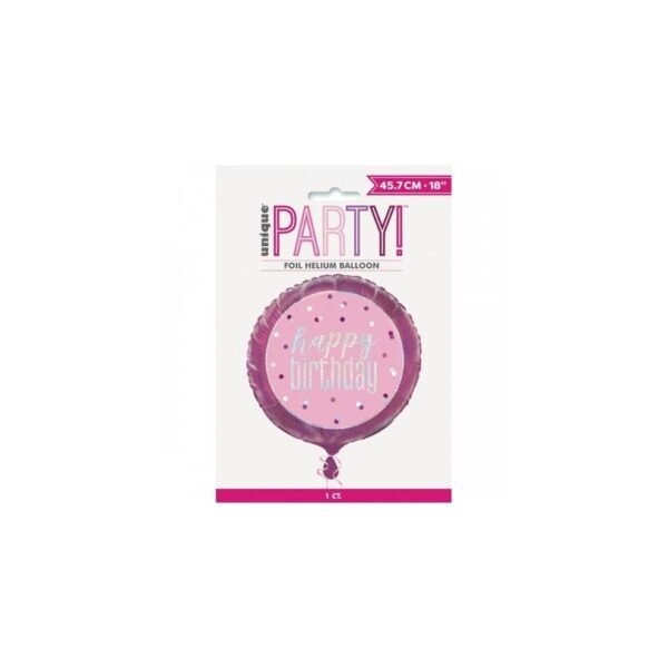 213667376-1-4.jpg Party Glitz Pink Happy Birthday Foil Balloon 18 inches