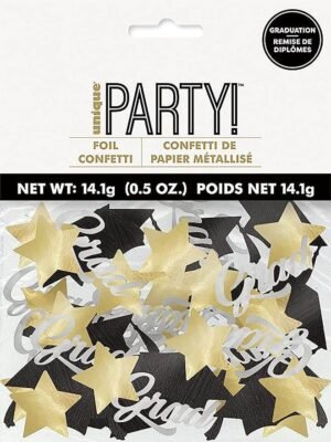Large Foil Confetti-Stars & Caps Graduation Party