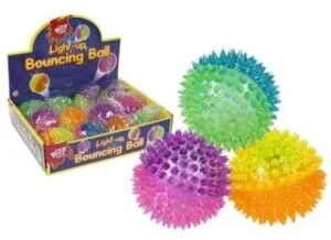 Children's Two Colour LED Light up Spikey Textured Sensory Play Ball Toy
