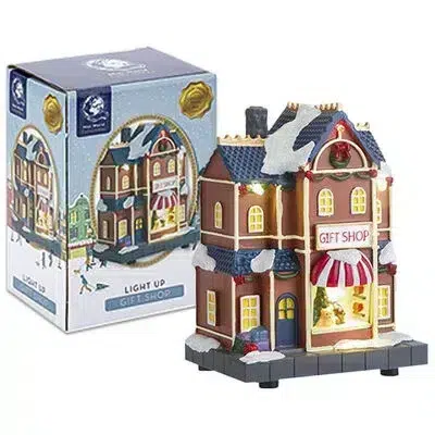Resin Light Up Gift Shop Figure