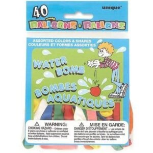Latex Water Balloons  Assorted  Pack of 40