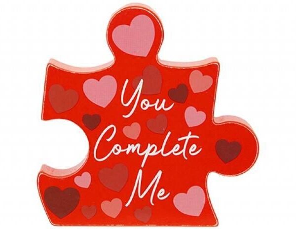 Valentine's Day Love Decal Puzzle Piece Decoration 10cm