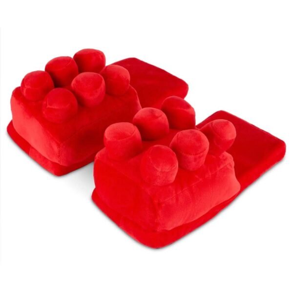 3D Plush Red Brick Slippers