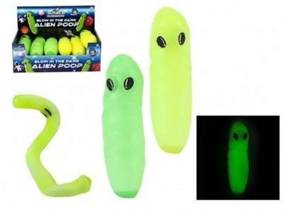 Glow in the Dark Alien Space Poop with Eyes 14cm
