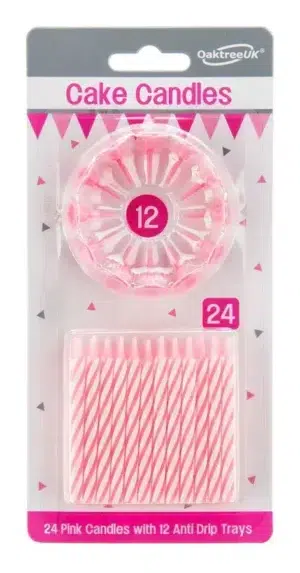 Pink Spiral Candles