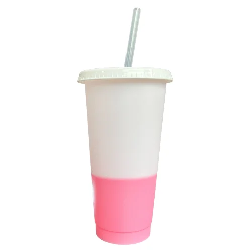 White/Pink Colour Changing Cold Cup 24oz