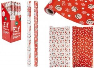 ELF Christmas Wrapping Paper 4m Assorted Designs