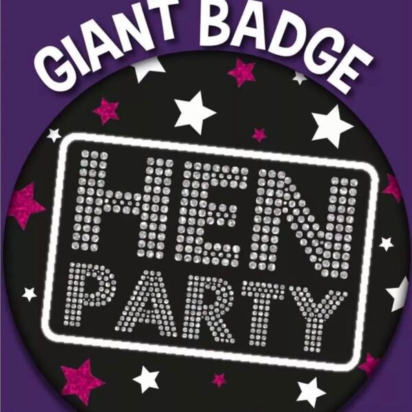 Hen party jumbo badge